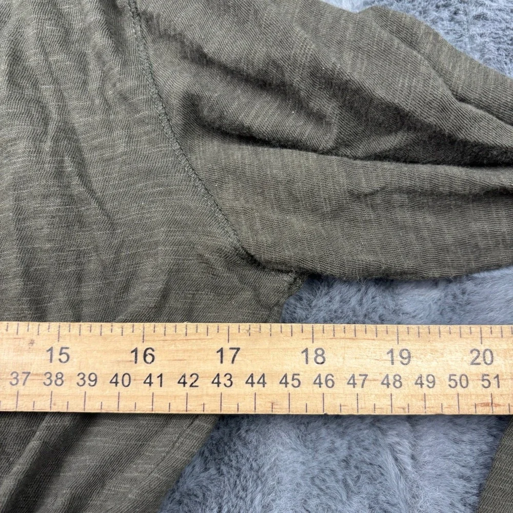 Banana Republic Mens Soft Wash Organic Cotton Long Sleeve Henley Shirt Olive M